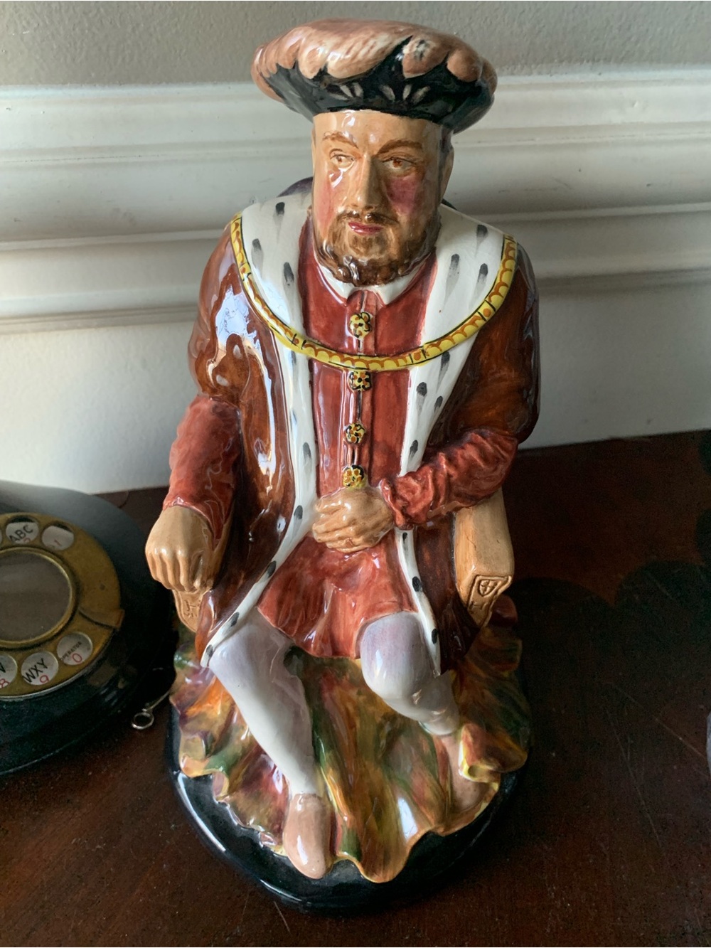 Authentic Vintage Old Court ware Henry VIII hand painted figure.